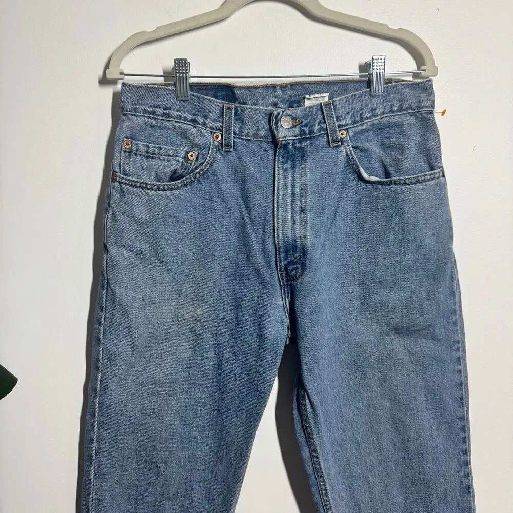 Levi's 505 Regular Fit Straight Vintage Jean Men 33x30 Blue Light Wash Cotton